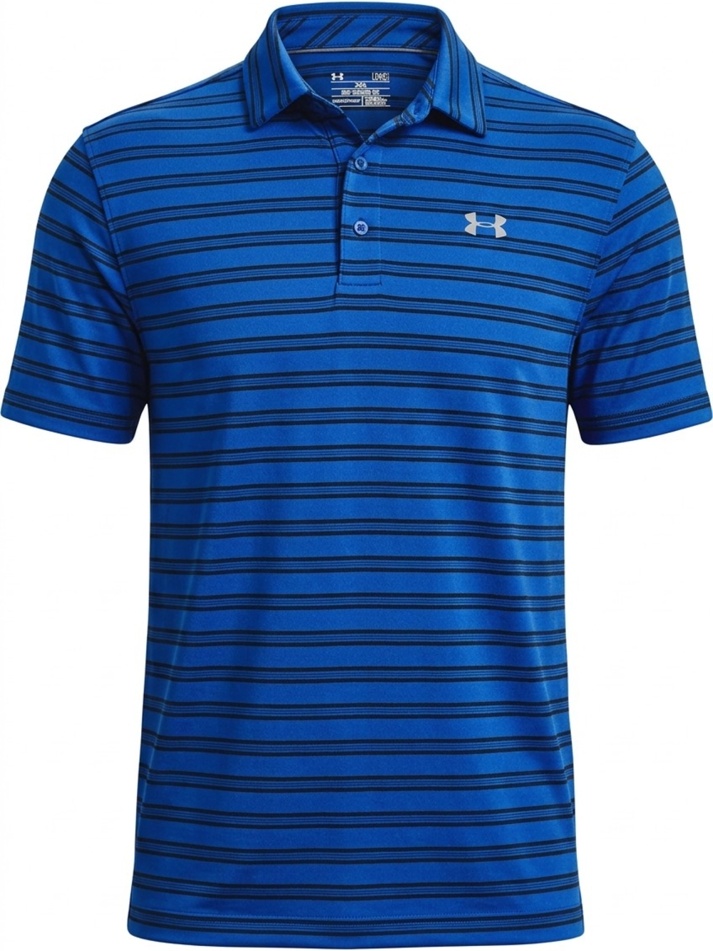 Under Armour Men’s Blue Striped Performance Polo Size Large